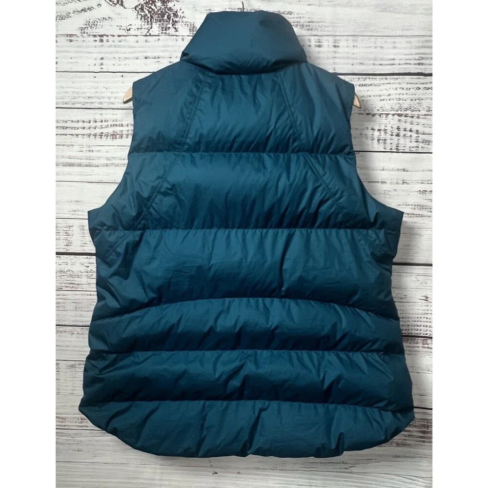 Athleta Downtown Down Puffer Vest Women’s XL Teal Full Zip - Picture 2 of 10